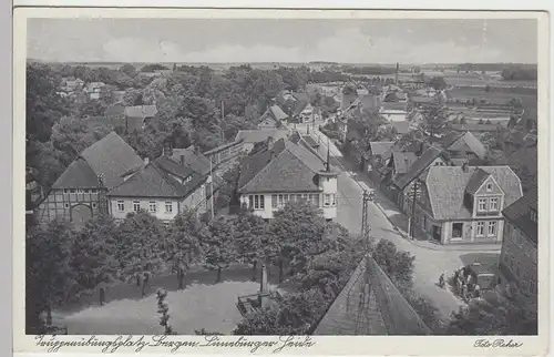 (84380) AK Bergen, Lüneburger Heide, Blick v. St. Lambertikirchturm 1938