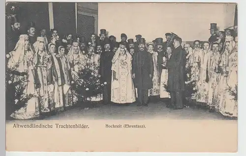 (84323) AK Wendländische Trachten, Hochzeit, Ehrentanz, vor 1945