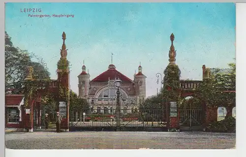 (84301) AK Leipzig, Palmengarten, Haupteingang, Gesellschaftshaus 1912