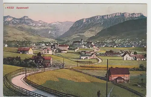 (84192) AK Appenzell, Panorama, vor 1945