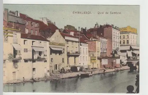(84177) AK Charleroi, Quai de Sambre, vor 1945