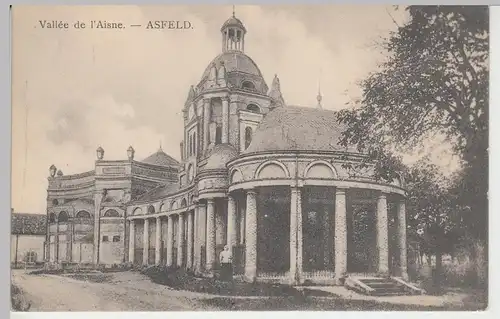 (84172) AK Asfeld, Frankr., Kirche, Eglise, Feldpost 1916