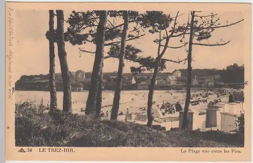 (84168) AK Le Trez Hir, Plage, Strand, Pinien 1942