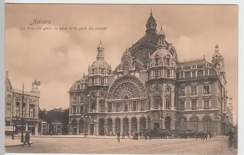 (84140) AK Anvers, Antwerpen, Hauptbahnhof, Gare, vor 1945