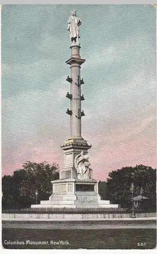 (84123) AK New York, Columbus Monument