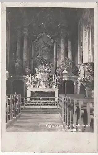 (84119) AK Festenburg, Katharinenkirche, Inneres 1942