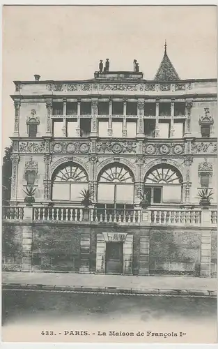 (83857) AK Paris, La Maison de François I., vor 1945