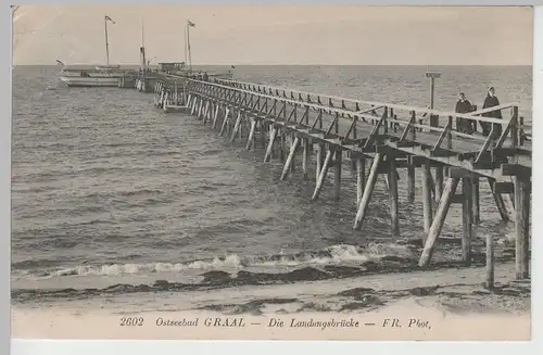 (83677) AK Ostseebad Graal, Die Landungsbrücke, 1906