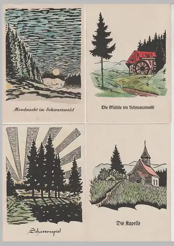 (83585) AK K. Rappenecker: 6 verschiedene Karten, 1940/50er