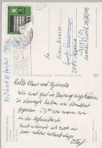 (83297) AK Leipzig, Alte Waage 1983