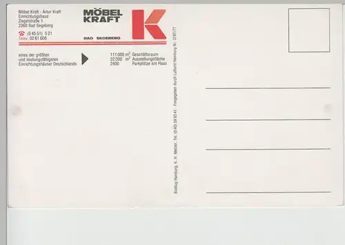 (83235) AK Bad Segeberg, Einrichtungshaus Möbel Kraft, nach 1945