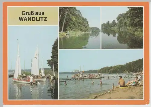 (83229) AK Wandlitz, Brandenb., Mehrbild, Liepnitzsee, Seglerhafen 1992