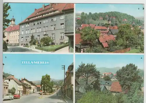 (83214) AK Zella Mehlis, Mehrbild, Postamt, Dr. Külz Platz, um 1972