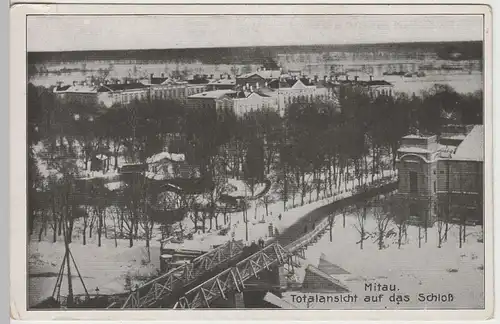 (83079) AK Mitau, Jelgava, Totalansicht auf das Schloss, vor 1945