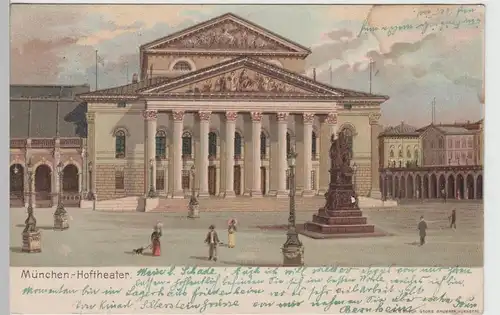 (82802) AK München, Hoftheater, 1901