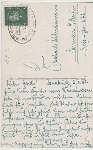 (82710) AK Osnabrück, Alte Häuser in der Bierstraße, 1931