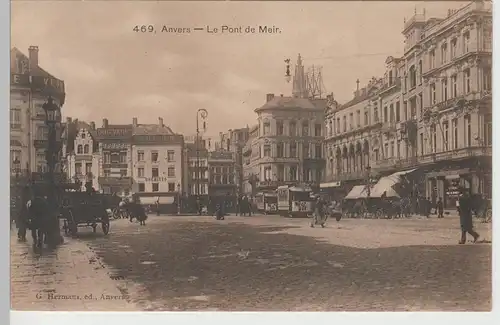 (82690) AK Antwerpen, Anvers, Meir plaats, Place de Meir, vor 1945