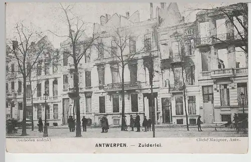 (82689) AK Antwerpen, Anvers, Zuiderlei, beschädigte Häuser, vor 1945