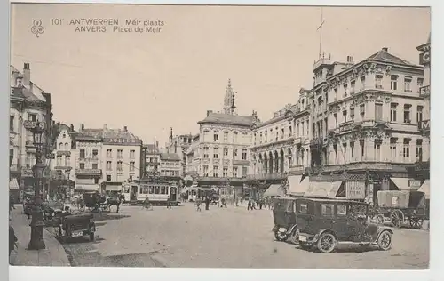 (82688) AK Antwerpen, Anvers, Meir plaats, Place de Meir, vor 1945