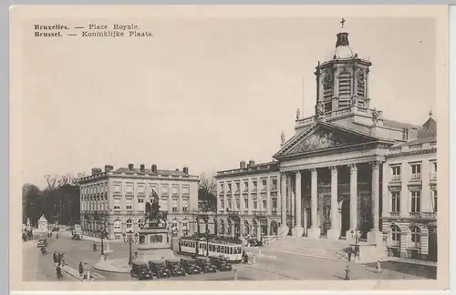 (82680) AK Brüssel, Bruxelles, Place Royale, St. Jakob op Koudenberg