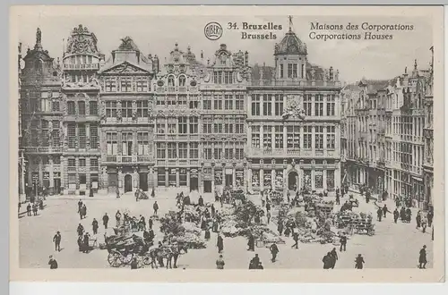 (82677) AK Brüssel, Bruxelles, Maisons des Corporations 1935