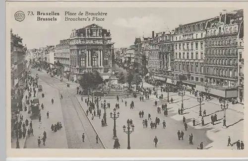 (82676) AK Brüssel, Bruxelles, Place de Brouckère 1935