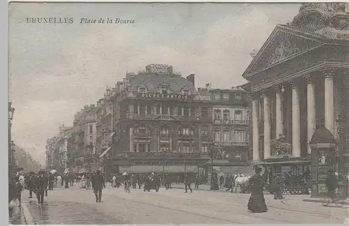 (82661) AK Brüssel, Bruxelles, Place de la Bourse, Börse 1908