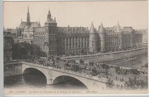 (82655) AK Paris, Justizpalast, Palais de Justice, vor 1945
