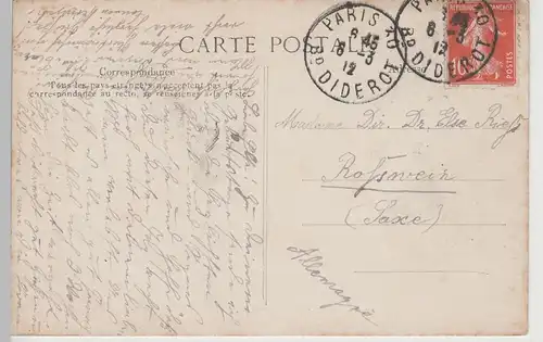 (82634) AK Paris, Porte Saint Martin, Pferdegespanne 1912