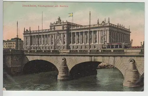 (82594) AK Stockholm, Riksdagshuset, Reichstagsgebäude , vor 1945