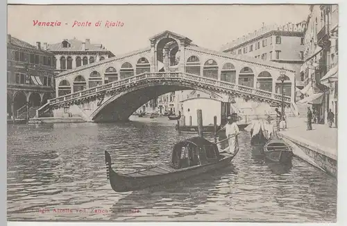 (82579) AK Venezia, Venedig, Rialtobrücke, bis um 1905