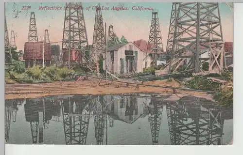 (82455) AK Los Angeles, Reflections in a lake of oil, vor 1945