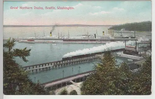 (82453) AK Seattle (WA), Great Northern Docks, vor 1945