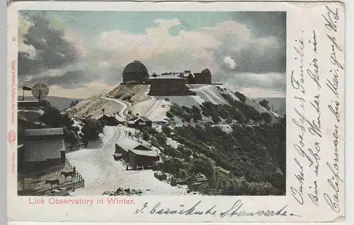 (82444) AK Mount Hamilton, Lick-Observatory in Winter, 1905