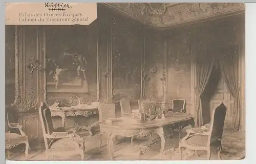 (82428) AK Liège, Lüttich, Palais des Princes-Eveques, Cabinet 1914