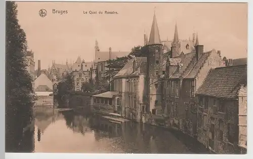 (82418) AK Bruges, Brügge, Le Quai du Rosaire, vor 1945