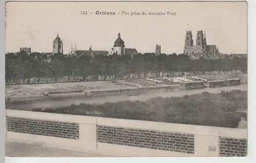 (82414) AK Orléans, Vue prise du nouveau Pont, vor 1945