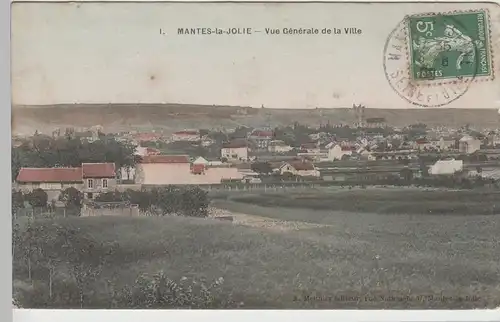 (82364) AK Maintes-la-Jolie, Vue Générale et la ville, 1908
