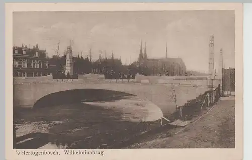 (82320) AK 's Hertogenbosch, Brücke, Wilhelminabrug, vor 1945