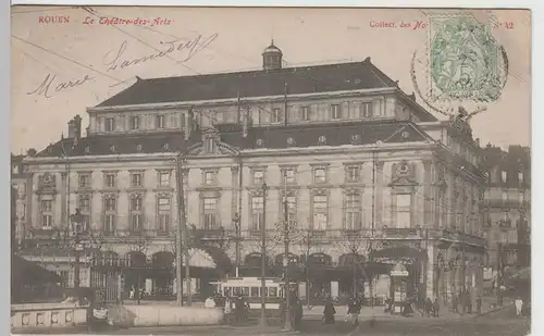 (82318) AK Rouen, Theatre des Arts, Kunsttheater 1903