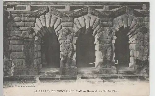 (82306) AK Palais de Fontainebleau, Grotte du Jardin des Pins 1912