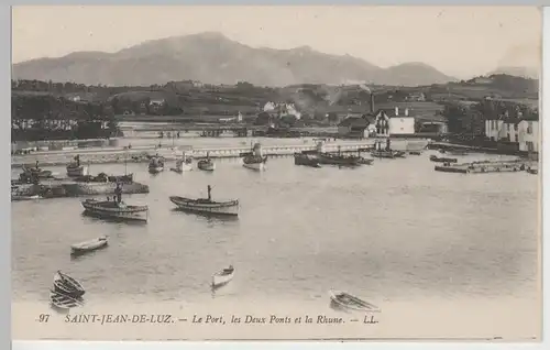 (82296) AK Saint Jean de Luz, Hafen, Port, vor 1945