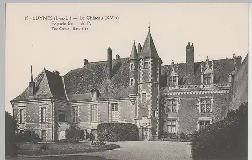 (82284) AK Luynes, Indre-et-Loire, Schloss, Château, vor 1945