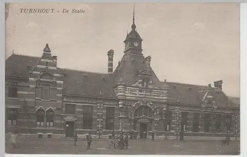 (82278) AK Turnhout, Bahnhof, De Statie 1928