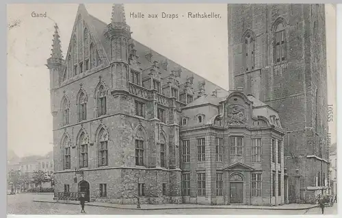 (82275) AK Gand, Gent, Ratskeller, Tuchhallen, Halle aux Draps 1910