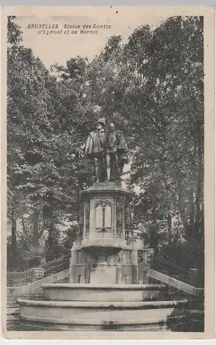 (82189) AK Brüssel, Bruxelles, Denkmal Grafen Egmont Hornes, vor 1945