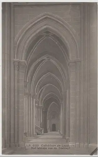 (82168) AK Lausanne, Kathedrale, Kirchenschiff, vor 1945