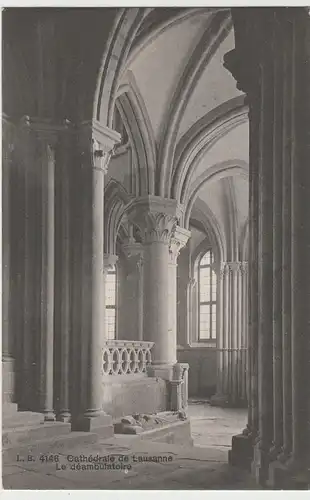 (82167) AK Lausanne, Kathedrale, Inneres, Umgang, vor 1945