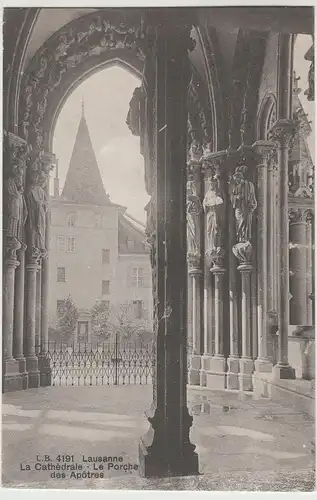 (82162) AK Lausanne, Kathedrale, Apostel, vor 1945
