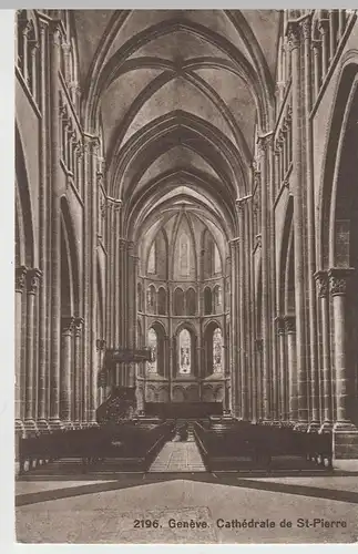 (82157) AK Genève, Genf, Kathedrale St. Peter, Inneres, vor 1945